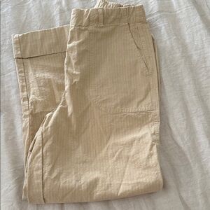 American Vintage Tan Pinstriped Cotton Chinos